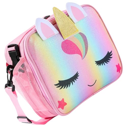 Holibanna Einhorn Umhängetasche Einhorn-Geldbörse Cartoon-Geldbörsen Kinder Geldbörse Schultertasche Umhängetasche mit Einhorn Taschengeschenk für Kinder Mädchen Designpaket Kleine Polyester von Holibanna