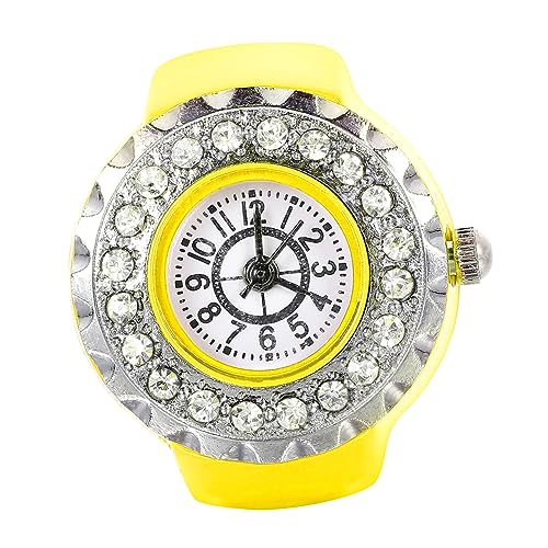 Holibanna Ringuhr Digitaluhr Für Frauen Digitaluhren Für Damen Fingeruhr Uhrenringe Fingerring Women Bracelets Finger Watch for Men Women Watch Ring Ringfinger Anhänger Glas Elastizität Mann von Holibanna