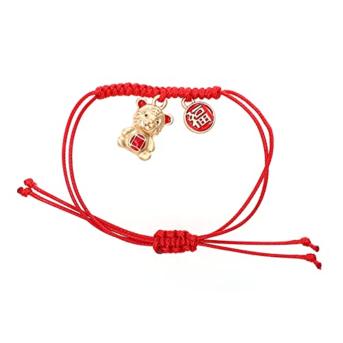 Jahr Des Tigers Red String Armband Frauen Armbänder Herren Armband Charme Armband Für Frauen Paare Passende Armbänder Gewebte Armbänder Yoga Fräulein Transport Rotes Seil Wachsseil von Holibanna