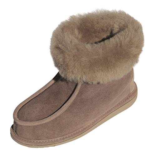 Damen & Herren Lammfell Hausschuhe Adam Fellschuhe aus Merino Schaffell Echtleder sehr warm und atmungsaktiv Schuhgröße 45, Farbe Beige Damen & Herren Lammfell Hausschuhe Adam Fellschuhe aus Merino Schaffell Echtleder sehr warm und atmungsaktiv Schuhgröße 45, Farbe Beige von Hollert