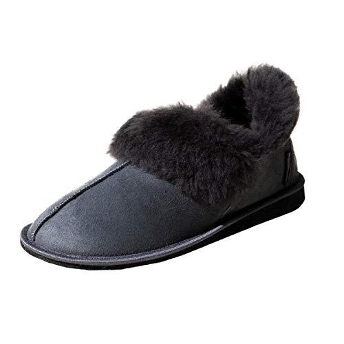 Damen & Herren Lammfell Hausschuhe Kanada Grau Fellschuhe Lederschuhe warme Schuhe aus Merino Schaffell & Echtleder Schuhgröße 41 Damen & Herren Lammfell Hausschuhe Kanada Grau Fellschuhe Lederschuhe warme Schuhe aus Merino Schaffell & Echtleder Schuhgröße 41 von Hollert