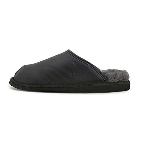 Hollert Herren Lammfell Hausschuhe LUITPOLD Pantoffeln echt Merino Schaffell Echtleder warm und bequem Größe 42 EU, Farbe Schwarz Hollert Herren Lammfell Hausschuhe LUITPOLD Pantoffeln echt Merino Schaffell Echtleder warm und bequem Größe 42 EU, Farbe Schwarz von Hollert