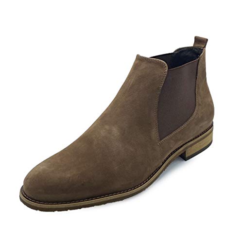 Hollert Herren Stiefelette Chelsea Boots Modell 702 Stiefel Veloursleder Classic Schuhe Schuhgröße 45, Farbe Khaki Hollert Herren Stiefelette Chelsea Boots Modell 702 Stiefel Veloursleder Classic Schuhe Schuhgröße 45, Farbe Khaki von Hollert