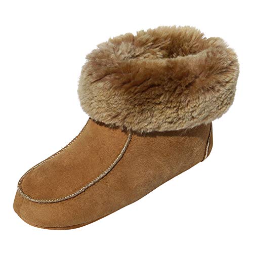 Hollert Herren & Damen Lammfell Hausschuhe Ibiza Cognac Fellschuhe 100% Merino Schaffell Echtleder Bettschuhe Schuhgröße EUR 38 Hollert Herren & Damen Lammfell Hausschuhe Ibiza Cognac Fellschuhe 100% Merino Schaffell Echtleder Bettschuhe Schuhgröße EUR 38 von Hollert