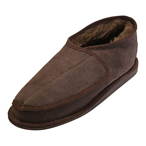 Hollert German Leather Fashion Lammfell Hausschuhe - Christel Herren Damen Fellschuhe mit Klettverschluss Schuhgröße EUR 40, Farbe Braun Hollert German Leather Fashion Lammfell Hausschuhe - Christel Herren Damen Fellschuhe mit Klettverschluss Schuhgröße EUR 40, Farbe Braun von Hollert