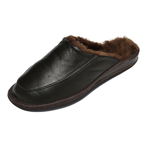 Hollert Leather Lammfell Hausschuhe JAN Premium Fellschuhe aus 100% Merino Schaffell Größe EUR 44, Farbe Braun Hollert Leather Lammfell Hausschuhe JAN Premium Fellschuhe aus 100% Merino Schaffell Größe EUR 44, Farbe Braun von Hollert