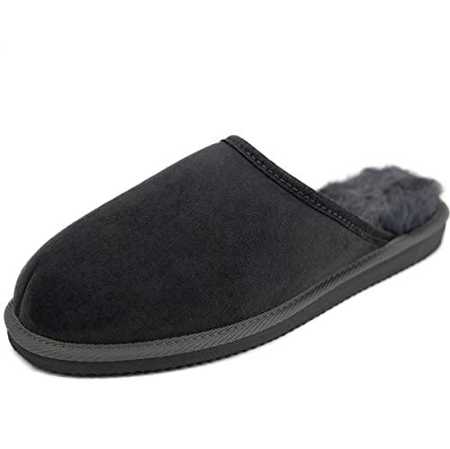 Hollert Lammfell Hausschuhe OLAF Echtfell Merino Lederschuhe atmungsaktiv Schuhgröße 42, Farbe Grau Hollert Lammfell Hausschuhe OLAF Echtfell Merino Lederschuhe atmungsaktiv Schuhgröße 42, Farbe Grau von Hollert