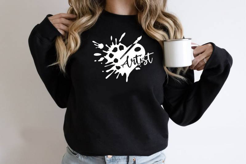 Künstler Sweatshirt, Künstlerliebe Shirt, Palette Künstlerherz Weihnachtsgeschenk, Geschenk Für Urlaub, Bestes Weihnachtsgeschenk von HollyGambleStore