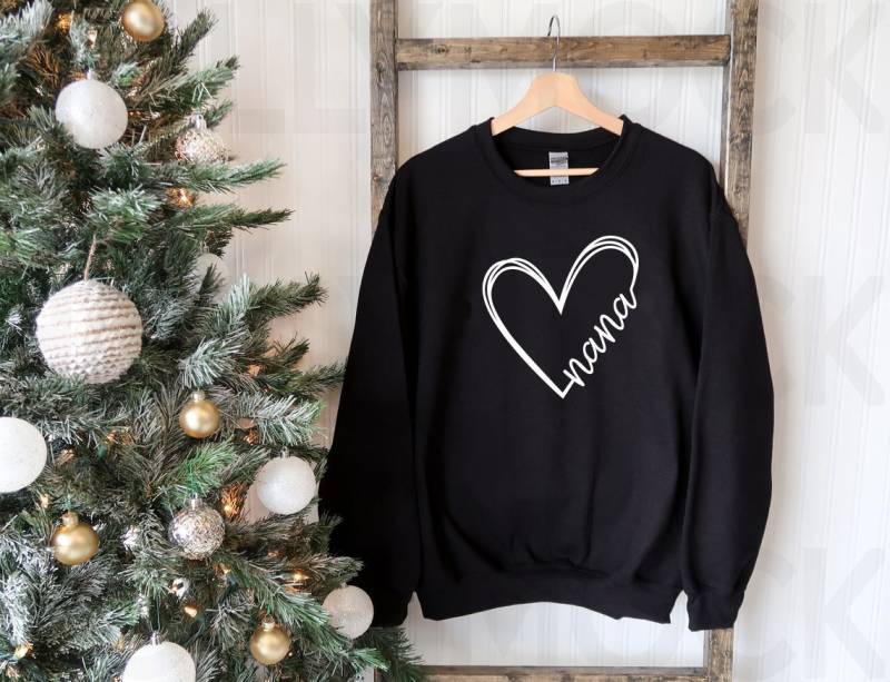 Nana Herz Sweatshirt, Oma Ever, Best Blessed Nana, Bestes Geschenk Für Familie, Weihnachtsgeschenk von HollyGambleStore