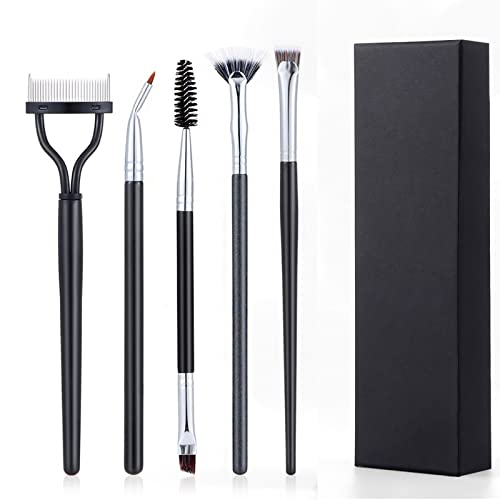 HomeSoGood Eyeliner Pinsel Make-up Pinsel Set Augenbrauen Wimpern Blending Pinsel Wimpern Separator Mascara Fan Pinsel für Natürlich Lifted Einfach zu bedienen Kosmetikpinsel Werkzeuge von HomeSoGood