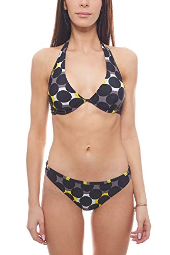 Homeboy Damen Bügel Neckholder Bikini Retro Style (Cup C) (Schwarz, 36 (70)) von Homeboy