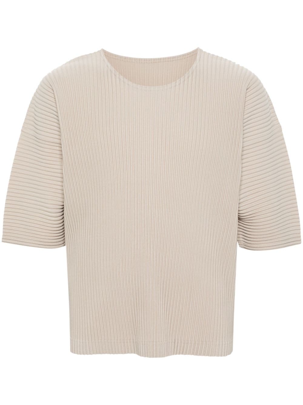 Homme Plissé Issey Miyake Plissiertes MC March T-Shirt - Nude von Homme Plissé Issey Miyake