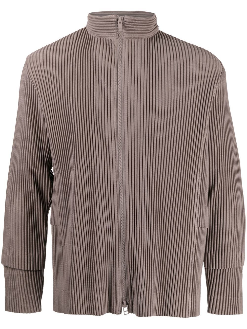 Homme Plissé Issey Miyake Plisseejacke mit Reißverschluss - Grau von Homme Plissé Issey Miyake