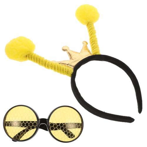 Homoyoyo 1 Satz Biene Stirnband Brille Gelbes Zubehör Alles Zum Geburtstag-banner Teelicht Honigbienen-haarreif Bienen-outfit Bienen-tentakel-stirnbänder Plastik Yellow Homoyoyo 1 Satz Biene Stirnband Brille Gelbes Zubehör Alles Zum Geburtstag-banner Teelicht Honigbienen-haarreif Bienen-outfit Bienen-tentakel-stirnbänder Plastik Yellow von Homoyoyo