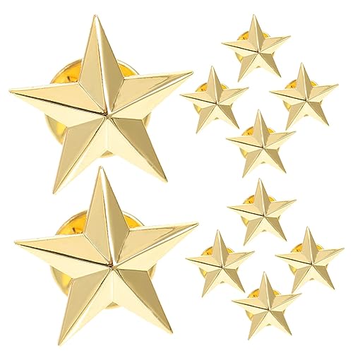 Homoyoyo 1 Satz Pentagramm-abzeichen Sterne-abzeichen Anstecknadel Mit Sternabzeichen Dekoration Pentagram -abzeichen Bestickt Anstecknadeln Männer Golden Legierung 10 Stück Homoyoyo 1 Satz Pentagramm-abzeichen Sterne-abzeichen Anstecknadel Mit Sternabzeichen Dekoration Pentagram -abzeichen Bestickt Anstecknadeln Männer Golden Legierung 10 Stück von Homoyoyo