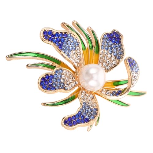 Homoyoyo Retro-Strassbrosche Perlen Blumen- Dame Exquisit Boutonniere Broschennadel Strassbrosche Pin Korsage Blume Strass Blumencorsage Zinklegierung Blue Homoyoyo Retro-Strassbrosche Perlen Blumen- Dame Exquisit Boutonniere Broschennadel Strassbrosche Pin Korsage Blume Strass Blumencorsage Zinklegierung Blue von Homoyoyo