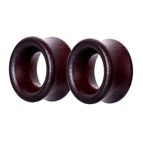 Homxi 2PCS Tunnel Ohrring 10mm,Plug Ohr Holz 00G Ohrring Plug Herren Holz Hoop Ear Plugs Set Holz von Homxi