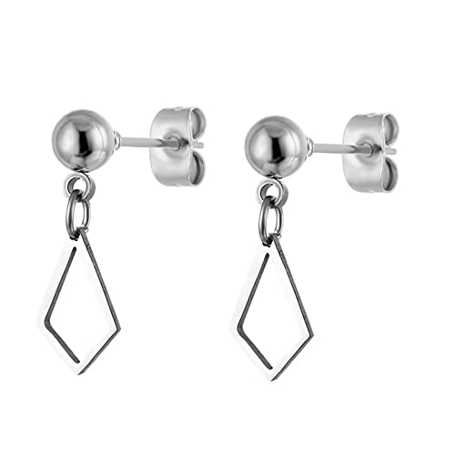 Homxi Damen Herren Ohrringe Ohrstecker,Ohrstecker Edelstahl Damen Silber Hohl Geometrisch Schmuck Damen Ohrringe Stecker Stil 26 von Homxi