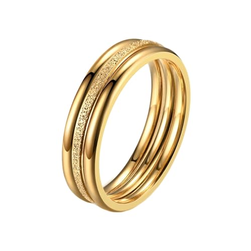 Homxi Edelstahl Ring Herren,3 Set Ringe Ring Rosegold Herren Ring Herren Größe 67 (21.3) von Homxi