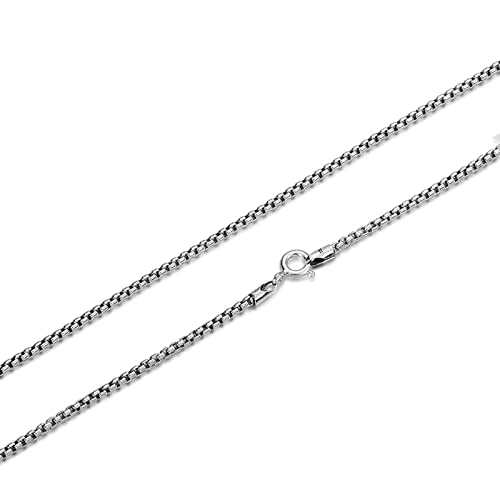 Homxi Herren-Halsketten,Belcherkette 2mm Halskette Männer 65cm Kette Halsketten Silber 925 Männer Halsketten Silber von Homxi