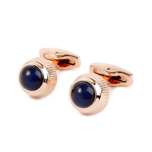 Homxi Herren für Manschettenknöpfe,Cufflinks Kupfer Manschettenknöpfe Rund Hemd für Manschettenknöpfe Rosegold von Homxi