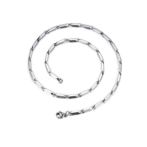Homxi Kette für Männer Silber,Halsketten für Mann Edelstahl 3MM Kette Halskette Silber von Homxi