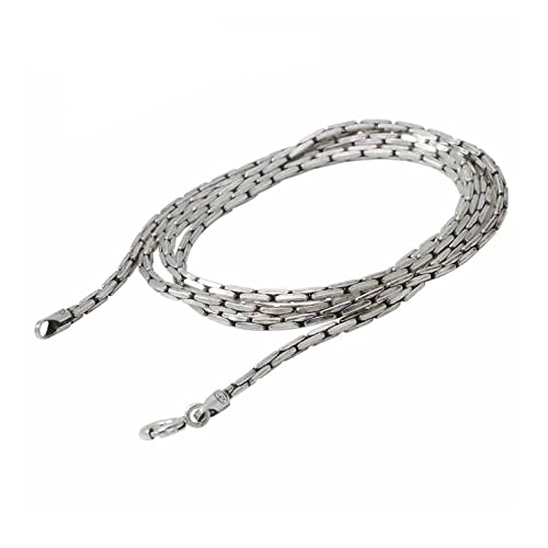 Homxi Ketten Herren Schmuck,Kette 3mm Ketten Männer 55 cm Kette Silberne Kette 925 Herren Kette Silber von Homxi