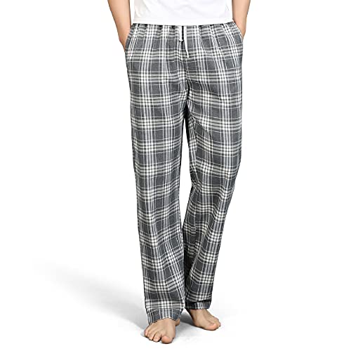 HomyComy Herren Schlafanzughose Lang Baumwolle Pyjamahose Nachtwäsche Pyjama mit Elastischer Taille Loungewear für Männer von HomyComy