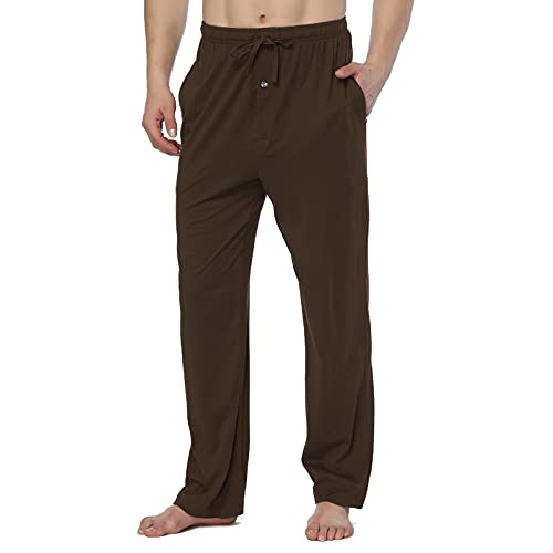 HomyComy Herren Schlafanzughose Lang Baumwolle Pyjamahose Nachtwäsche Pyjama mit Elastischer Taille Loungewear für Männer von HomyComy