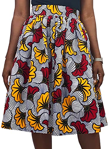 HongyuAmy Damen Rock mit afrikanischem Druck, ausgestellt, Ankara, A-Linie, Rock mit Taschen, Farbe A, X-Groß HongyuAmy Damen Rock mit afrikanischem Druck, ausgestellt, Ankara, A-Linie, Rock mit Taschen, Farbe A, X-Groß von HongyuAmy