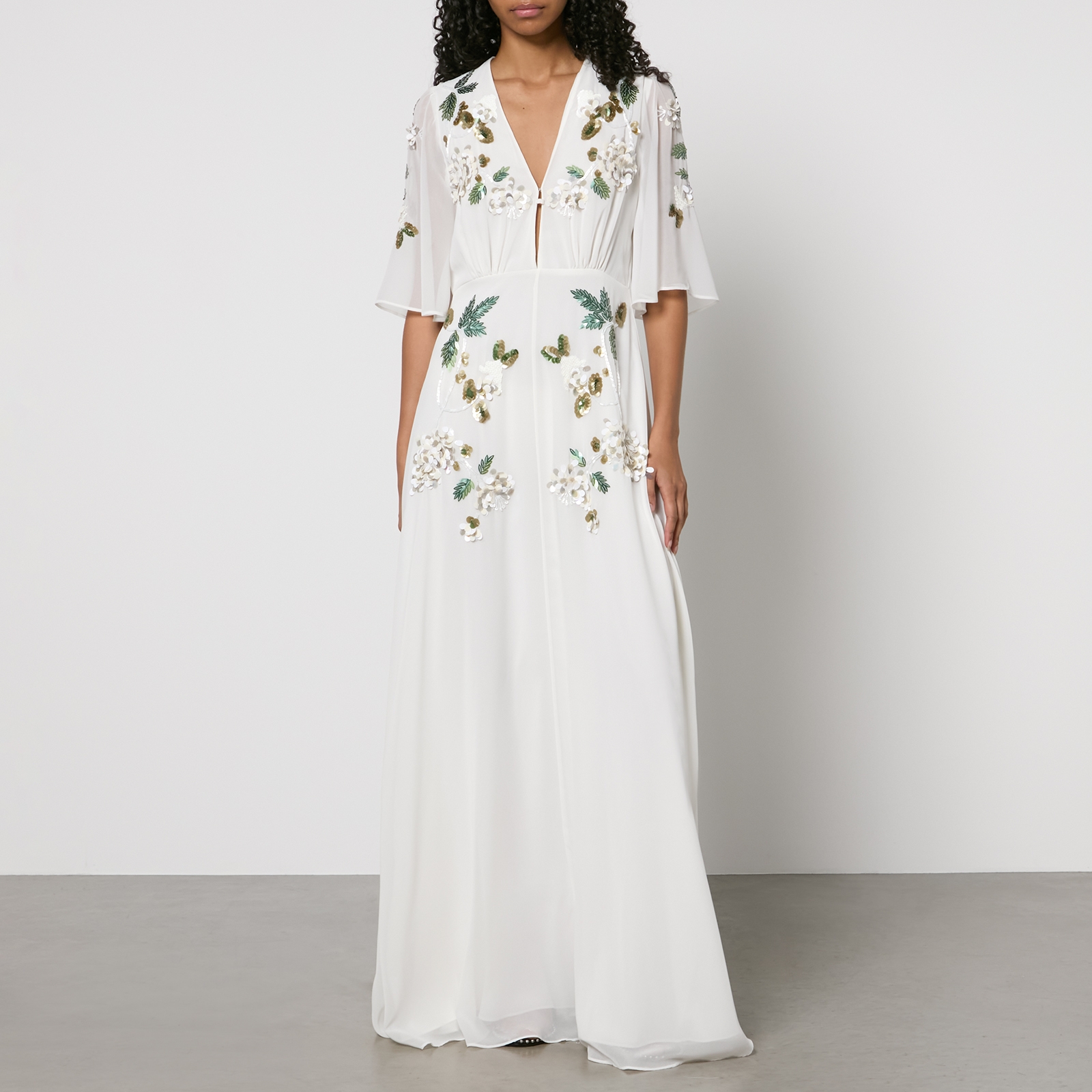 Hope & Ivy Maddie Embellished Chiffon Maxi Dress - UK 6 von Hope & Ivy