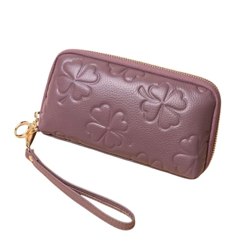 HotcoS Damen-Geldbörsen, Kartenetuis, Geldklammern, Handtaschen, Echtleder-Geldbörsen, Geld-Organizer-Taschen (Color : Purple) von HotcoS