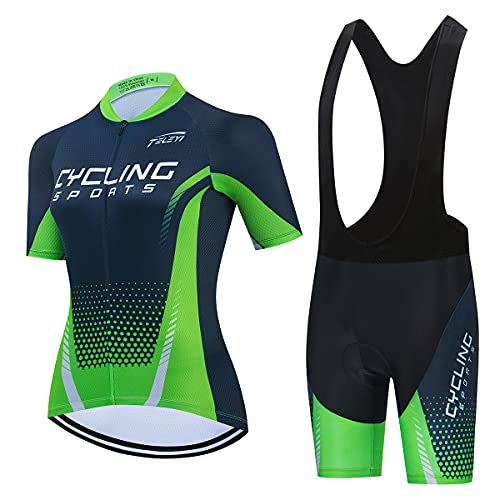 Damen Radtrikot Set Trägerhose Anzüge Sommer Rennrad Kleidung, Cc6511-2a, 50 von Hotlion