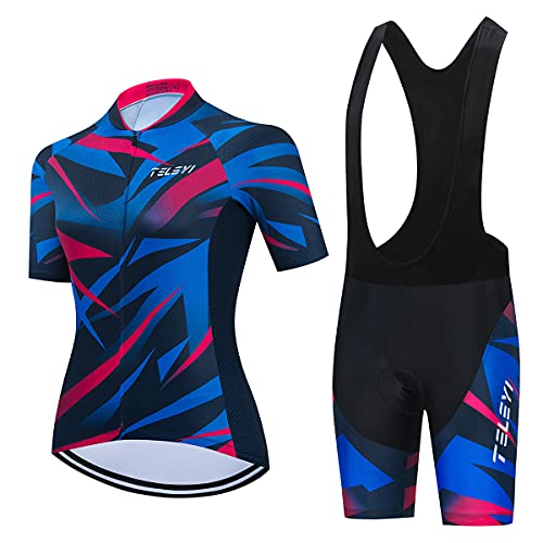 Damen Radtrikot Set Trägerhose Anzüge Sommer Rennrad Kleidung, Cc6512-2a, M von Hotlion