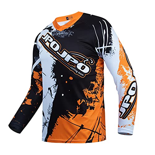 Hotlion Herren Motocross-Trikot Dirt Bike Shirt Road Off-Rod Radtrikot Langarm Racewear, Cu9011o, 3XL von Hotlion