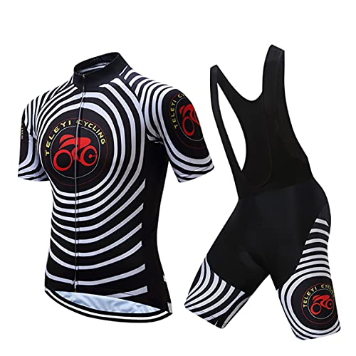 Hotlion Männer Radfahren Jersey Set Sommer Kurzarm Jersey Männliche Atmungsaktive Bike Anzüge, Cc6318-2a, L von Hotlion