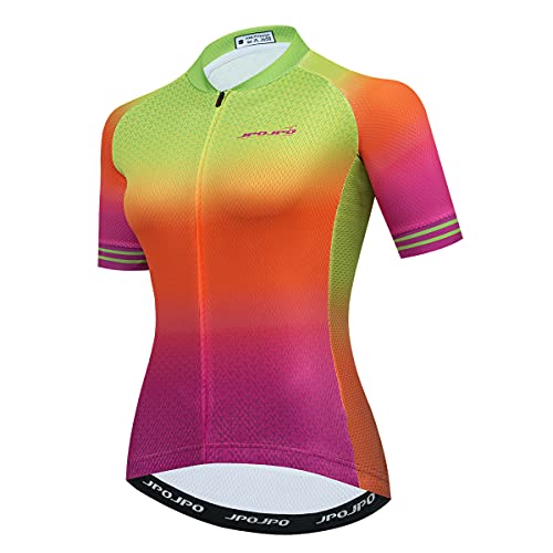 Hotlion Radtrikot Damen Sommer Fahrrad Shirts Rennrad Jacken Kurzarm MTB Jersey, Cu0107, M von Hotlion