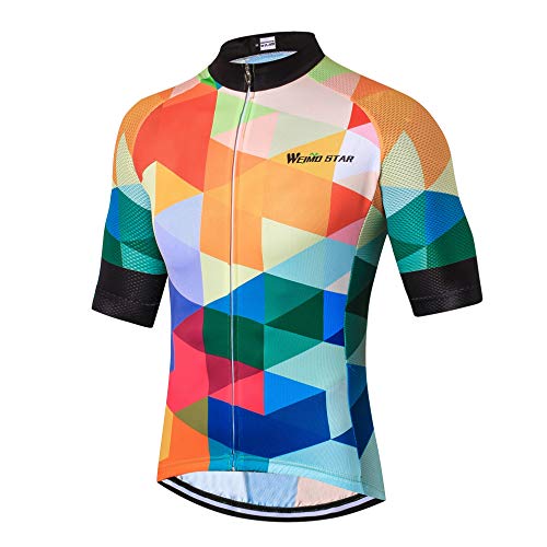 Hotlion Radtrikot für Herren, Herren, Rennrad-Shirt, Tops – bequem, super atmungsaktiv und schnell trocknend, reflektierender Reißverschluss, 3 Taschen, Cd6046, XXL von Hotlion