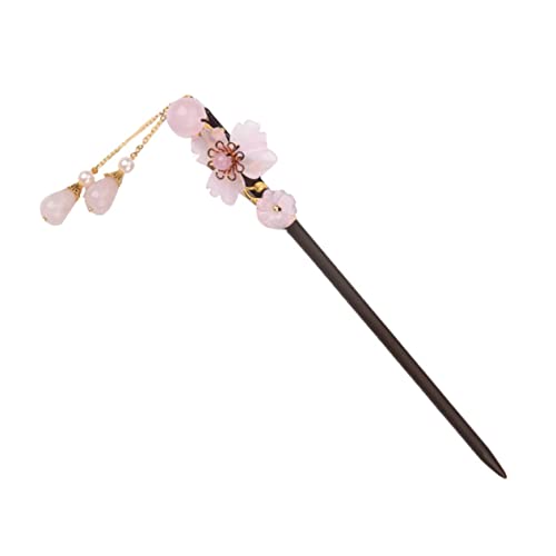 1Stk doppelseitige Blumenhaarnadel Blumenhaarspangen für Frauen Lotus-Haarnadel Tiara japanische Haarnadel Haarschmuck für Frauen Retro-Haarspange Jahrgang Kopfbedeckung Kugelkopf von Housoutil