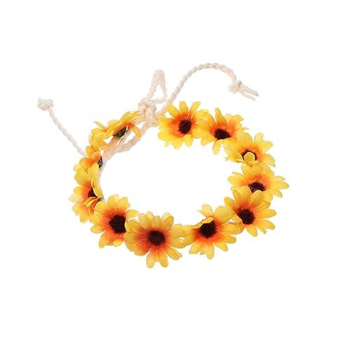 2St sonnenblumen haarschmuck strand zubehör Gelbes Stirnband strandaccessoire blumengeschenk Make-up-Stirnband Haarbänder kinder haarband Stirnbandschleife bilden Schal von Housoutil