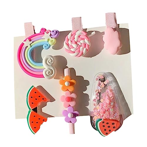 Housoutil 18 Stk Mädchen 6-teilige -clip-bb-clip-haarspange Haarnadel Haarspangen Aus Metall Kawaii Haarspangen Mädchen Bobby Haarklammer Quaste Baby Kopfbedeckung von Housoutil