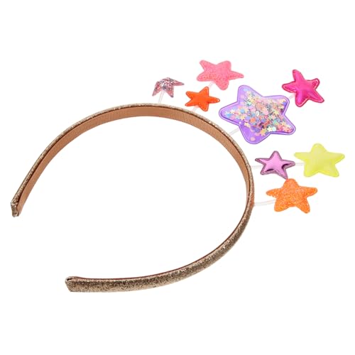 Housoutil 1stk Weihnachtsstirnband Stirnband Für Kinder Pailletten-stern-stirnband Kopf Boppers Cartoon-stirnband Kristall-geburtstags-tiara Haargummi Weihnachten Kunststoff Krone Mädchen von Housoutil