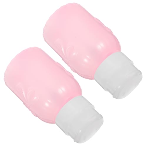 Housoutil 2St Reiseflaschen flüssige Flaschen Nagelgellack Spender für Hautpflege Nagellackentfernerpumpe Makeup entferner Flasche drücken Alkohol Flasche Wasserflasche Rosa von Housoutil