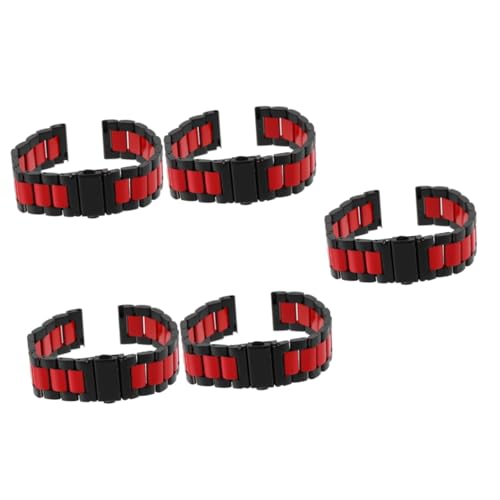 Housoutil 5st - Für Männer Armband Riemen Edelstahlband Uhrenarmband Für Damen Herrenarmbanduhren Ersatzbänder Fräulein Rostfreier Stahl Intelligent Anschauen von Housoutil