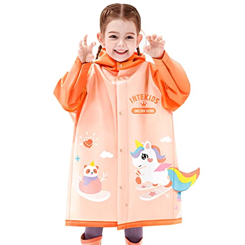 Kinder Regenmäntel Mädchen Jungen Regenponcho wasserdichte Regenjacken Kleinkind Regen Anzug Niedlich 3D Cartoon Regenkleidung 2-12 Jahre von Hovkib