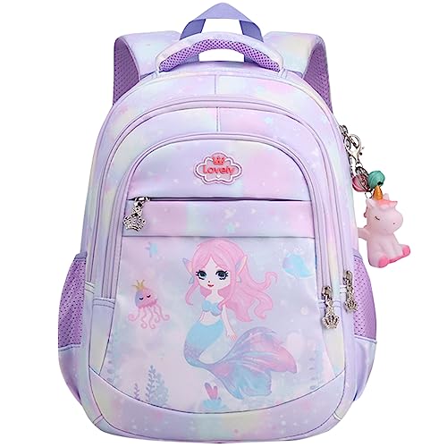 Schulrucksack für Mädchen, Kinder Grundschultaschen Kinderrucksack Leichte Rucksäcke Studenten Büchertasche Tagesrucksack für Alter 6-8 Jahre von Hovkib