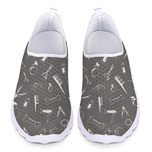 Howilath Cartoon Friseur Grau Laufschuhe Casual Trainer Bequeme Sportschuhe Leichte Sneakers für Erwachsene Unisex-38 von Howilath