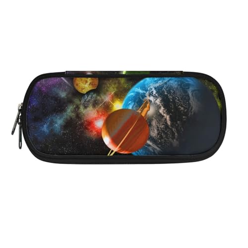 Howilath Federmäppchen für Kinder, Jungen, Mädchen, Schreibwaren-Organizer, Federmäppchen, tragbares Federmäppchen, Galaxy Planeten, 8.8"L x 1.7"W x 4.1"H, Schulranzen von Howilath