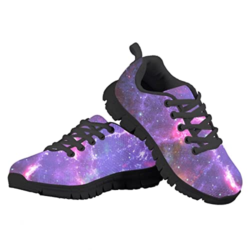 Howilath Teen Sportschuhe Galaxie Universum Laufschuhe Schnüren Athletische Schuhe Sterne Himmel Trainer Leichte Sportschuhe für Jungen Mädchen schwarz-31 von Howilath