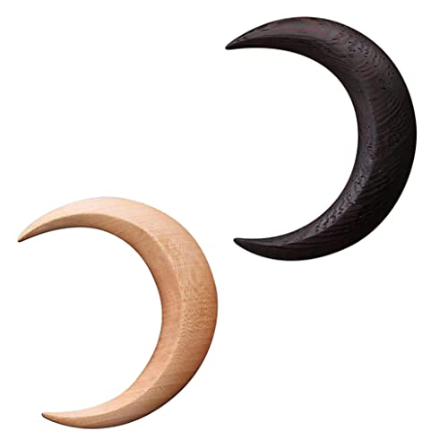 1/2 Stück Haarnadel Halb Mond Haar Pin Holz Mond Haare Mond Haarstift Haare Gothic Accessoires für Frauen 2pc Stirnbänder von Hperu